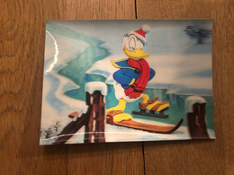 WALT DISNEY Walt Disney * CP à Système 3D * Donald à Ski * Donald Duck Skiskating * Sports D'hiver * N°PK 345 - Otros & Sin Clasificación