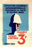 Exposition Internationale Coloniale Paris 1931 / World's Fair Colonial International Exhibition - Tickets - Vouchers