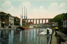 Morlaix * La Rivière Morlaix Et Le Viaduc * Bateau Voilier 3 Mâts - Morlaix