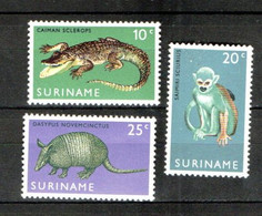 SURINAME, 1969,  MNH Stamp(s , Zoo Animals,   NVPH Nr. 516-518,  Scannr. 7759 - Surinam ... - 1975