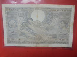 BELGIQUE 100 Francs 1942 Circuler - 100 Frank & 100 Frank-20 Belgas