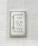 1 Gram .999 Fijn Zilver Baartje/ .999 Barre En Argent / .999 Fine Silver Art Bar : “Gemini Symbol” - UNC - Sammlungen