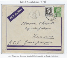 Algérie Tarifs Postaux - Lettre - Lettres & Documents