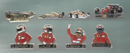 PINS PIN'S  AUTO 610 F1 FORMULE 1 RENAULT BERGER ALESI PROST SENNA AGIP FERRARI SOLLAC GALAXY  LOT 8 PINS - F1