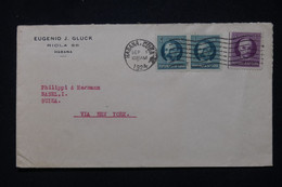 CUBA - Enveloppe Commerciale De Habana En 1924 Pour La Suisse Via New York - L 111634 - Covers & Documents