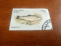 State Of Oman - Common Trout - Val 5b - Postage - Polychrome - Oblitéré - Année 1972 - - Emiratos Árabes Unidos