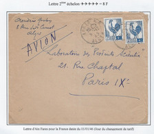 Algérie Tarifs Postaux - Lettre - Briefe U. Dokumente