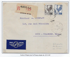 Algérie Tarifs Postaux - Lettre - Covers & Documents