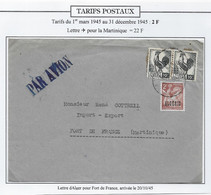 Algérie Tarifs Postaux - Lettre - Cartas & Documentos