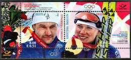 Olympics 2006 - Winner - Ski - ESTLAND - Sheet MNH - Winter 2006: Turin