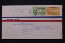 CUBA - Enveloppe  De Habana Pour La Suisse Par Avion En 1945 - L 111648 - Cartas & Documentos