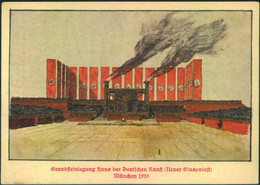 1933, Propagadakarte "Grundsteilegung Haus Der Deutschen Kunst,", München - Ungebraucht - Lettere