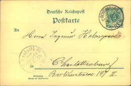 1895, "SCHÖNEBERG Bei BERLIN" Kreisobersegmentstempel Auf 5 Pfg. GSK - Macchine Per Obliterare (EMA)