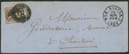 Médaillon - N°10A Touché Sur DEVANT Obl D67 çàd Le Rouelx (1859) > Charleroi. Luxe ! - 1858-1862 Medallions (9/12)