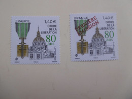 FRANCE   P5458 * *  ORDRE DE LA LIBERATION LA PAIRE  SURCHARGE ET NON SURCHARGE - Unused Stamps