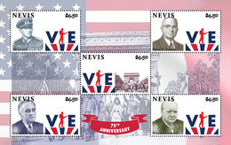 NEVIS, 2020, MNH, WWII, ROOSEVELT, ALFRED JODL, CHURCHILL, TRUMAN, SHEETLET - Guerre Mondiale (Seconde)