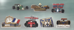 PINS PIN'S  AUTO 613 F1 FORMULE 1 EGF RANAULT WILLIAMS CAMEL CANON WINFILED MONTRE VALENCIENNES  LOT 9 PINS - F1