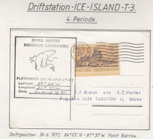 USA Driftstation ICE-ISLAND T-3 Cover Fletcher's Ice Island T-3 Periode 4 Ca  OCT 4 1972 (DR137) - Forschungsstationen & Arctic Driftstationen