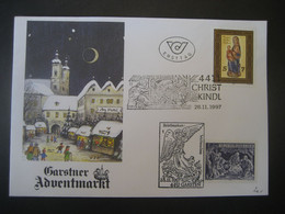 Osterreich- Garsten 28.11.1997, FDC Schmuck Kombi-Beleg Mit Christkindl 28.11.1997 - 1991-00 Covers