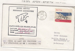 USA Driftstation ICE-ISLAND T-3 Cover Fletcher's Ice Island  T-3 Periode 4 Ca  6 -- 1974 (DR139B) - Forschungsstationen & Arctic Driftstationen