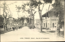 CPA Hanoi Tonkin Vietnam, Rue De La Concession - Viêt-Nam