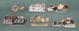 PINS PIN'S  AUTO 621 F1 FORMULE 1 MONACO CIRCUIT FERRARI HONDA  LOT 6 PINS - F1