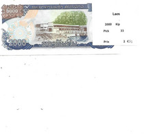 LAOS BILLET 2000 KIP PICK 33 - Laos