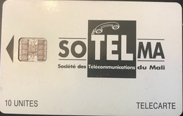 MALI  -   Phonecard  -  SOTELMA  -  SC7  -  Noir  -  10 Unités - Malí