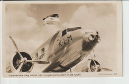 Vintage Rppc KLM K.L.M Royal Dutch Airlines Douglas Dc-2 "Haan" @ Schiphol Airport - 1919-1938: Entre Guerres
