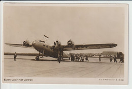 Vintage Rppc KLM K.L.M. Royal Dutch Airlines Fokker F-22 Aircraft @ Vliegveld Schiphol Amsterdam Airport - 1919-1938: Entre Guerres