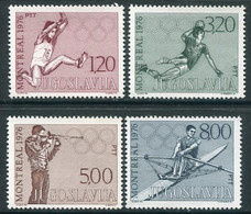 YUGOSLAVIA 1976 Olympic Games MNH / **.  Michel 1656-59 - Unused Stamps