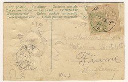 Da Budapest Per Fiume Il 14/02/1890 Con 5 Filler Angolo Di Foglio - Postmark Collection