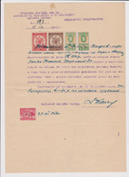 Bulgaria 1947 Medical Examination Document With Rare Fiscal Revenue Stamps Revenues (58662) - Brieven En Documenten