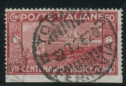 REGNO 1926 S. FRANCESCO 60 C. N.D. IN BASSO USATO SASSONE N. 195ea F.TO DIENA - Used