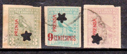 1928 URUGUAY Used -  Ciardi Oficial O151/3 Bird Oiseau Tero Prensa - Uruguay