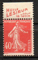 Col25 France Bandes PUB Publicitaires N° 194 Neuf XX MNH  Cote : 12,00  € - Unused Stamps