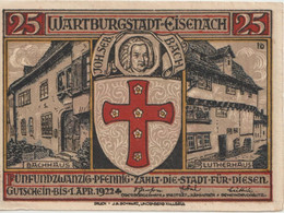 Deutsches Notgeld - 3 Billets De Eisenach  25 , 50 Et 75 Pfennigs - Non Classés