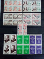 FRANCE.1959 . N° 1213 à 1220.  8 Blocs NEUFS SANS Charnières . Côte YT 2021 : 23,80 € - Unused Stamps