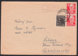 Negast über Stralsund Auslandsbrief MiF 24 Pf. Ernst Thälmann Und SBZ-Aufdruck - Poststempel - Freistempel