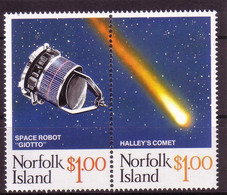 SPACE - Halley - NORFOLK - Pair MNH - Collections