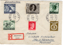 R - Brief Deutsches Reich Blaubeuren Vom 21.6.1943 - Zonder Classificatie