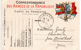 JURA : ARINTHOD En 1915 Sur Carte En Franchise - 1877-1920: Periodo Semi Moderno