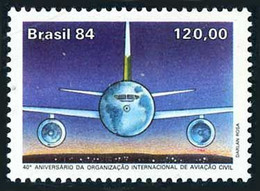 Brésil Brazil Brasilien Brasil 1984 OACI ICAO 40 Years Airbus A300 (Yvert 1710, Michel 2089, St Gibbons 2124) - Flugzeuge