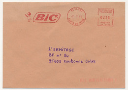 FRANCE - Env. EMA De 92 Clichy - 1990 - BIC - Freistempel