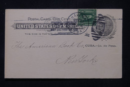 ETATS UNIS / CUBA  - Entier Postal + Complément De Havana Pour New York En 1900 - L 111672 - Cuba