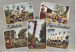 CPSM  France   40  Landes   Folklore Du Pays Landais  Vue Multiple 5 Vues - Personnages