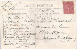 MONACO Cachet Monaco Sur TP De France 1904 - Briefe U. Dokumente