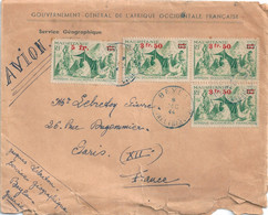 MAURITANIE TP Surchargés Sur Lettre 1944 - Storia Postale