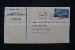 CUBA - Enveloppe Commerciale De Habana Pour New York Par Avion En 1931 - L 111696 - Covers & Documents