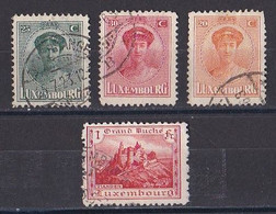 Luxembourg Timbres Oblitéré Y&T N °  132  135  136 - 1921-27 Charlotte Frontansicht